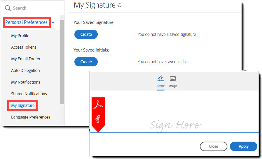 Configure My Signature