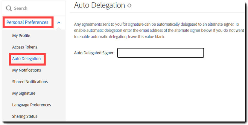 Automatic delegation