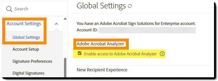 The Global Settings page with the Cascade option highlighted.
