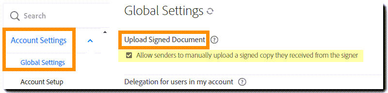 Upload a signed document