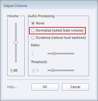 Normalize audio