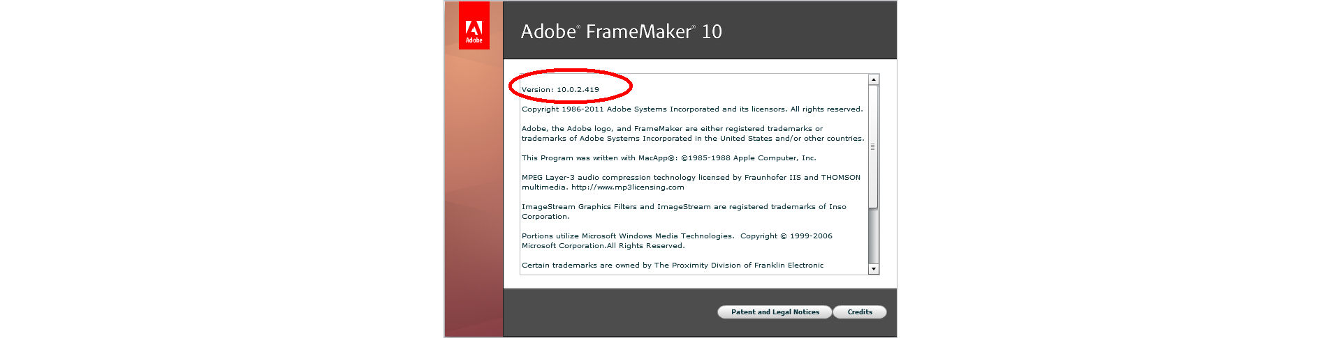 FrameMaker versie 10