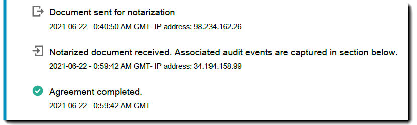 Audit Report for notary transactions