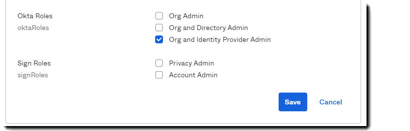 Okta admin authority