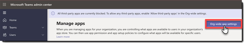 Click the Org-wide apps settings button