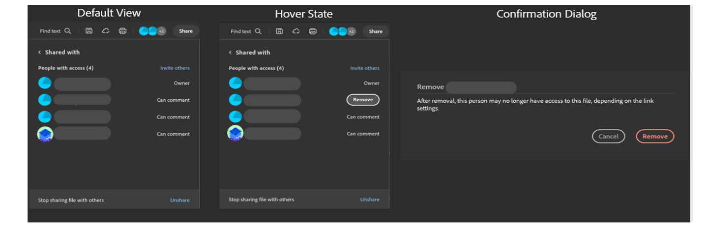 Owner of shared file can now remove collaborators