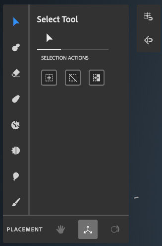 The Palette on desktop with the Select tool equipped.