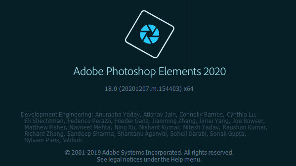 Photoshop Elements 2020 Product Version