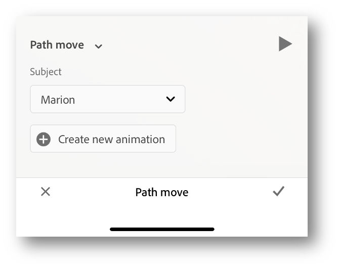 Path move menu