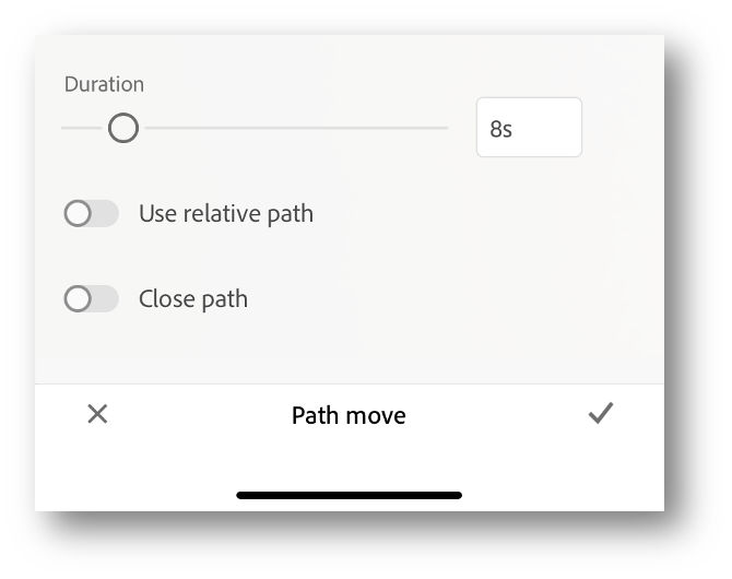 Path move menu