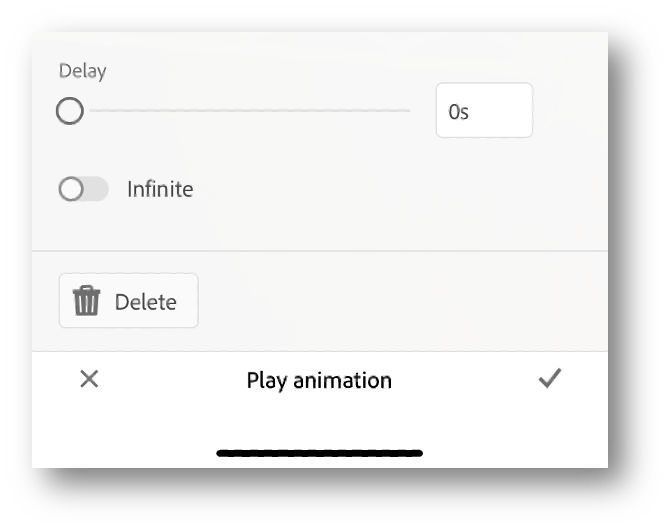 Play animation menu