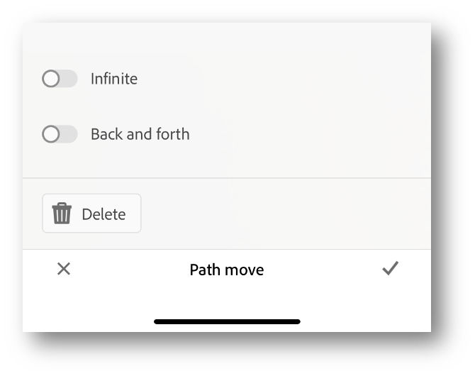 Path move menu