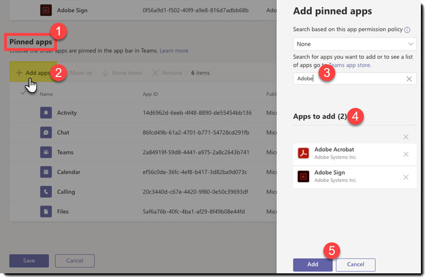 Configure the pinning option