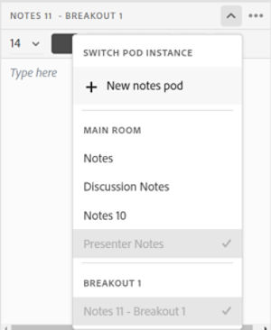 Pod Switcher Breakout Room