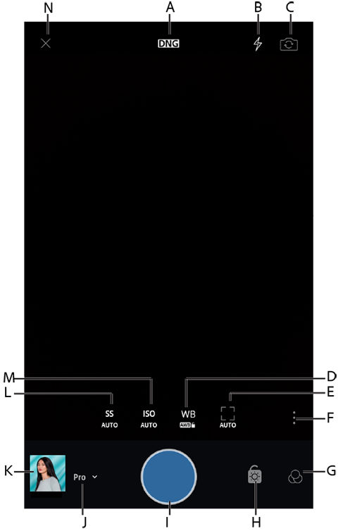 Pro mode in Lightroom Capture module on Android
