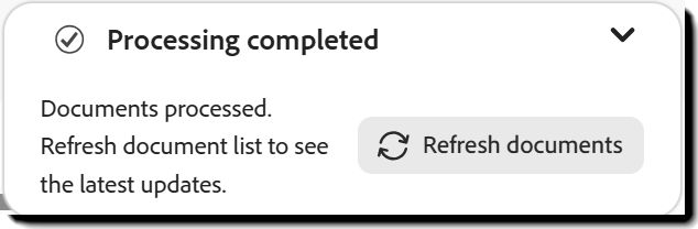 The tracker displaying the "Completed" notice and the button to refresh the page.