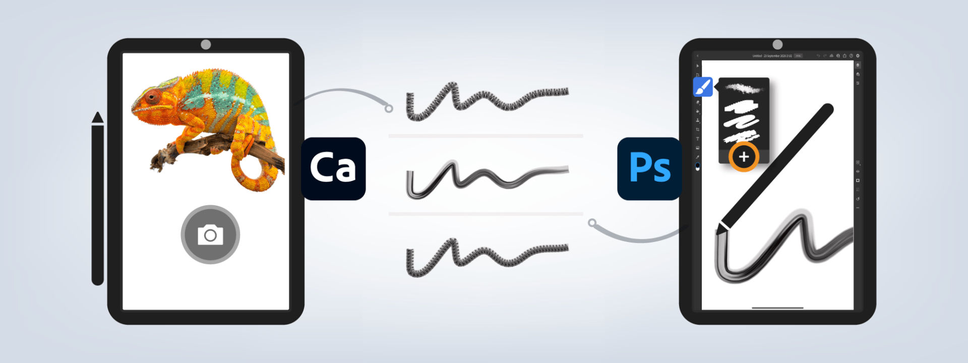 Load your Capture brushes in Photoshop on the iPad