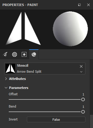 Displaying the stencil properties