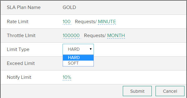 Choose API request limit
