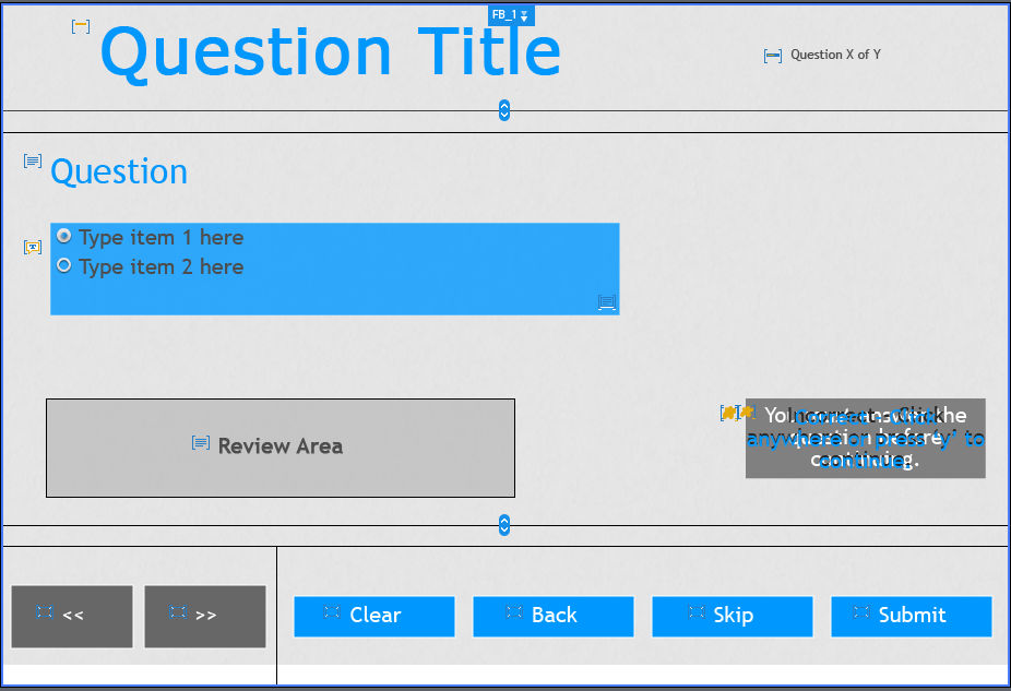 Quiz Master Slide - FluidBox static objects