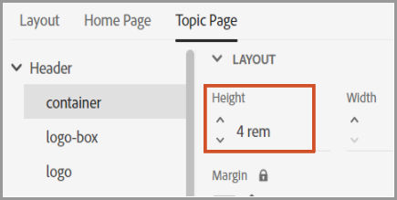 header height