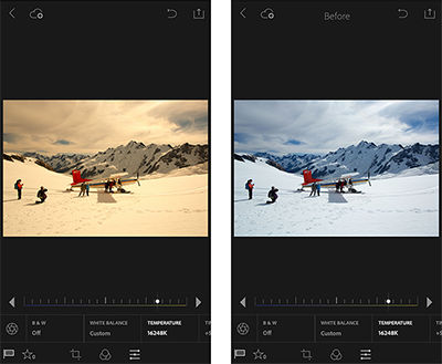 Press and tap the S Pen on edited image to view before/after preview.