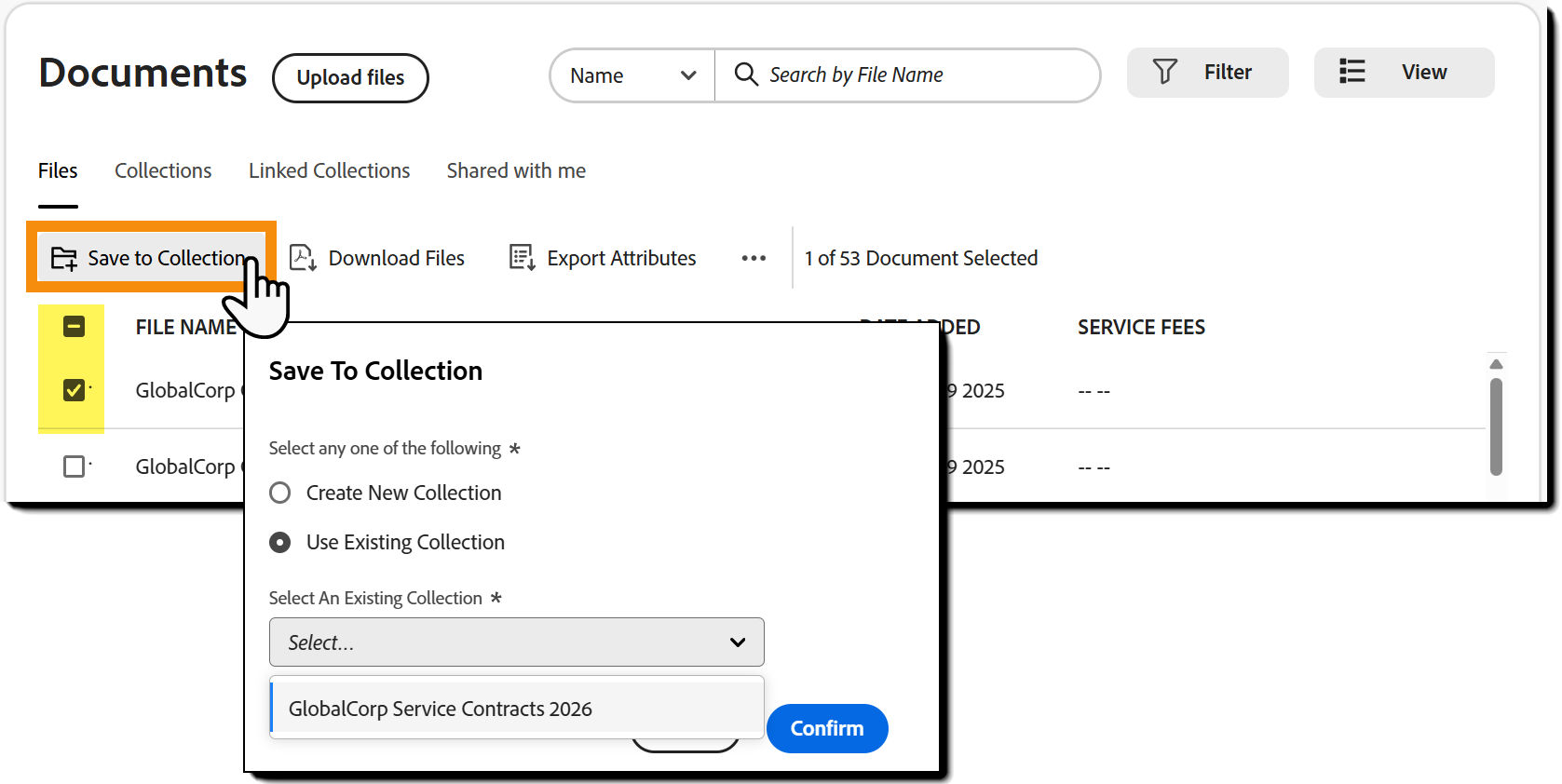 The Collections page with the Save to Collection challenge exposed.
