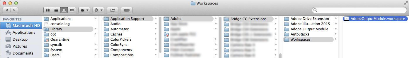 Bridge CC Extensions folder location