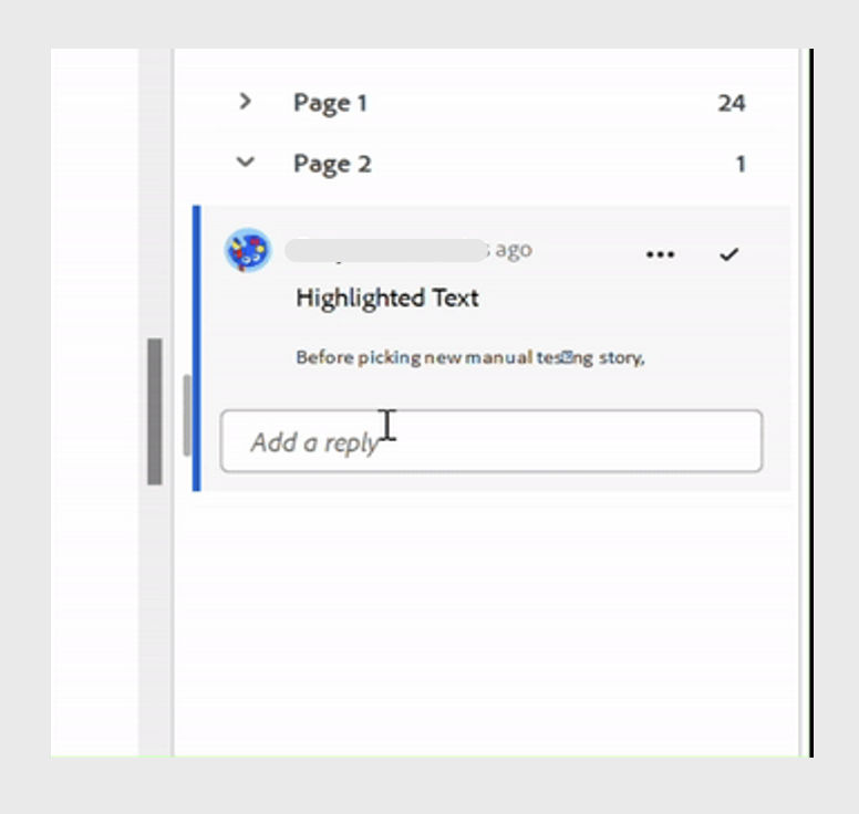 Auto populate mention feature in Acrobat