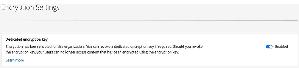 Select Revoke Encryption Key 