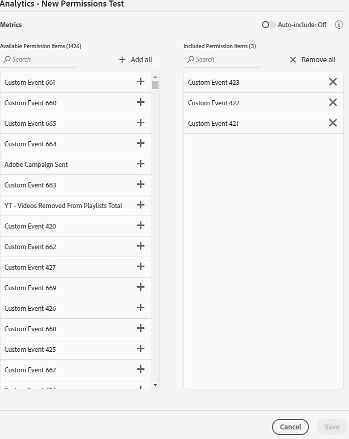 Select the Permissions section 