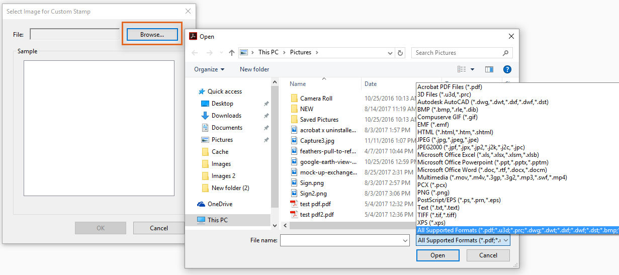 Create stamp image from file