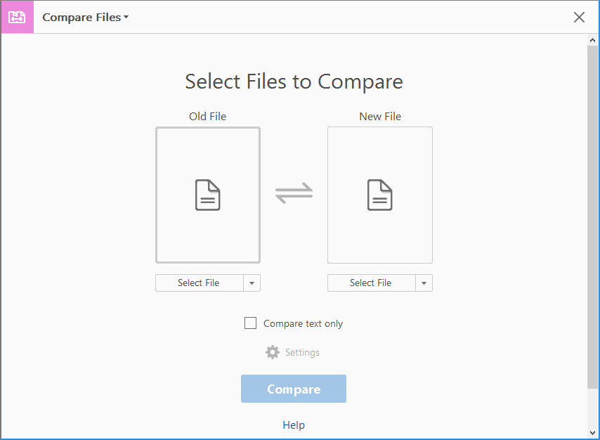 Select files to compare