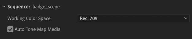 L’interface utilisateur affiche les Paramètres de séquence avec le Mappage automatique des tonalités des médias activé.