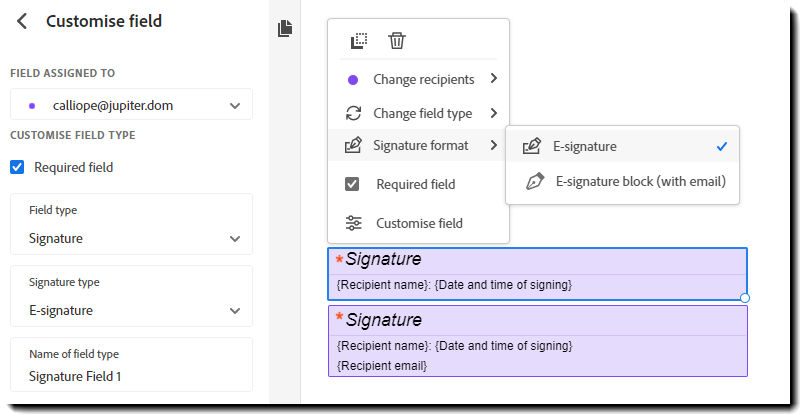 Signature Field