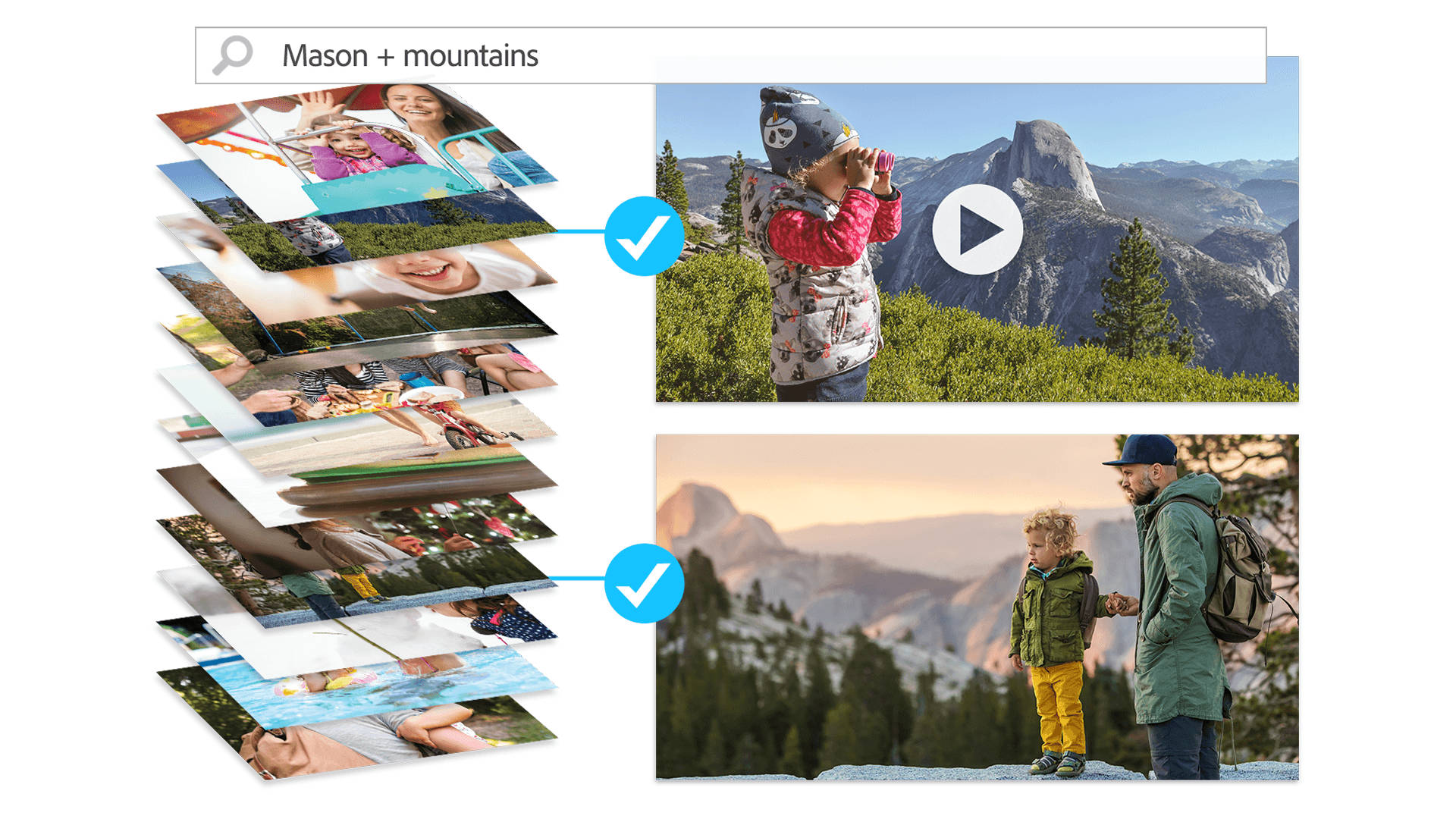 Search for videos and photos using automatically assigned tags called Smart tags