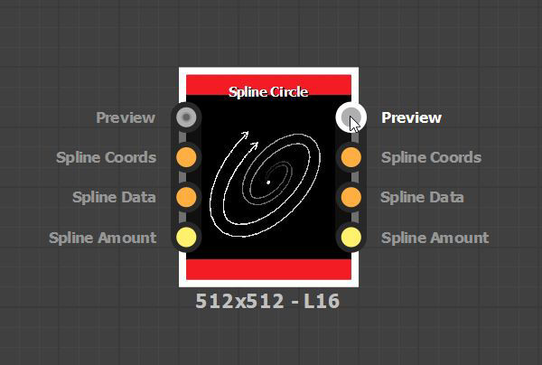 Preview output on spline node