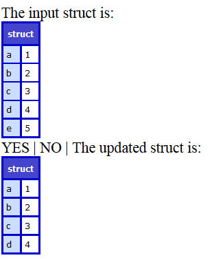 structdelete output