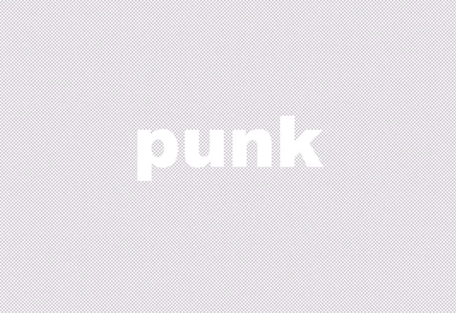 Screenshot of a sample artwork, bold letters spelling out the word punk.