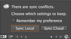 Sync conflict prompt