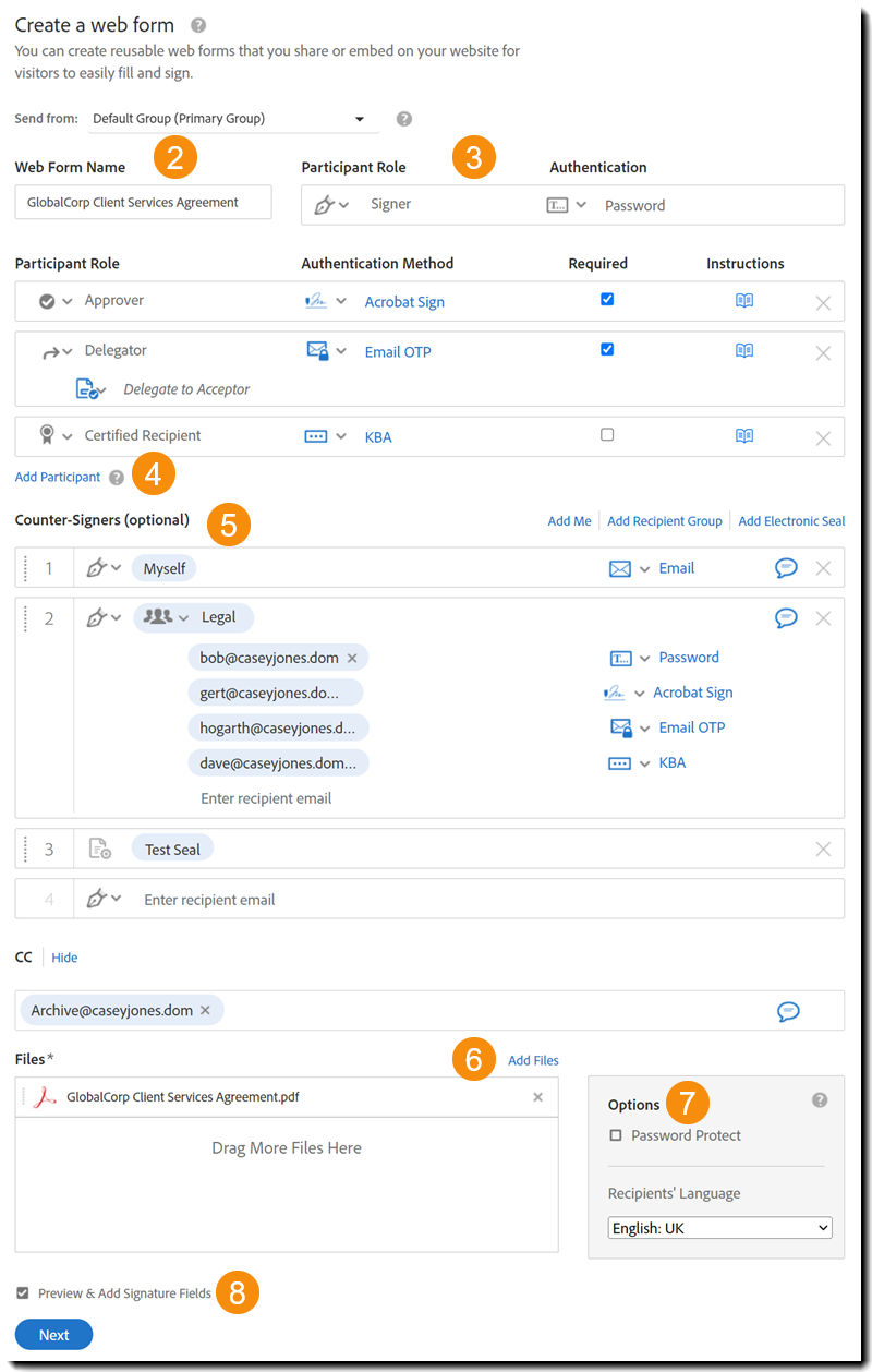 Create a web form page - exploded