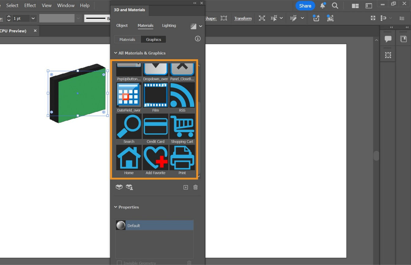 The 3D and Materials dialog box displays various options with the Your Graphics style are highlighted.