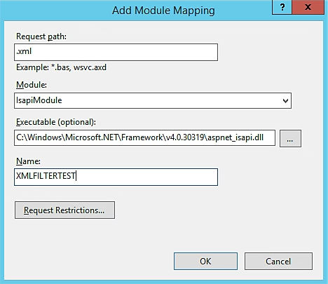 The Add Module Mapping dialog box displays several options and input values to be added. 