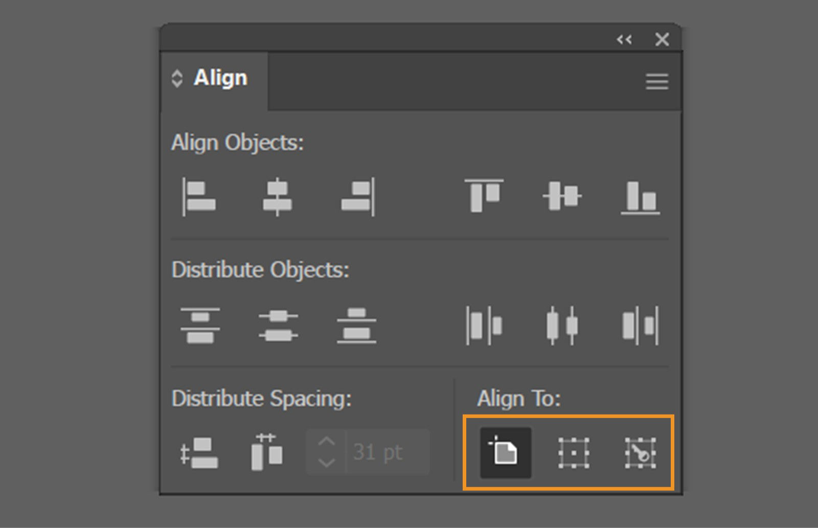 The Align panel is displayed on screen showcasing various Alignment and Distribution options.