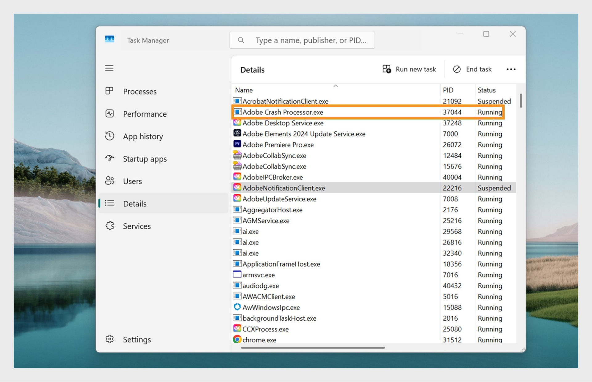The Windows task manager, with a right-click menu open on a process, highlights the "End task" option.