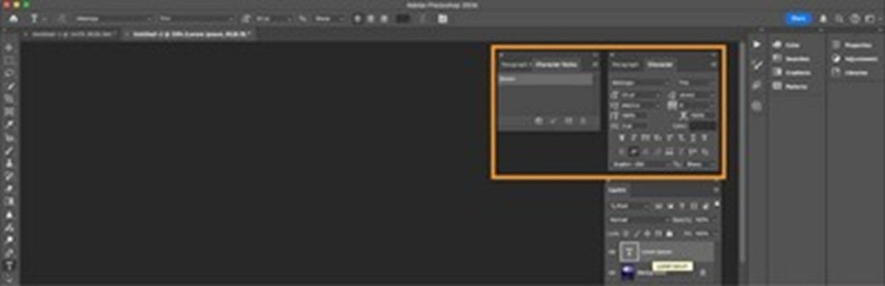 This is the Character Style pane; You can use this panel for formatting and editing horizontal and vertical attributes.