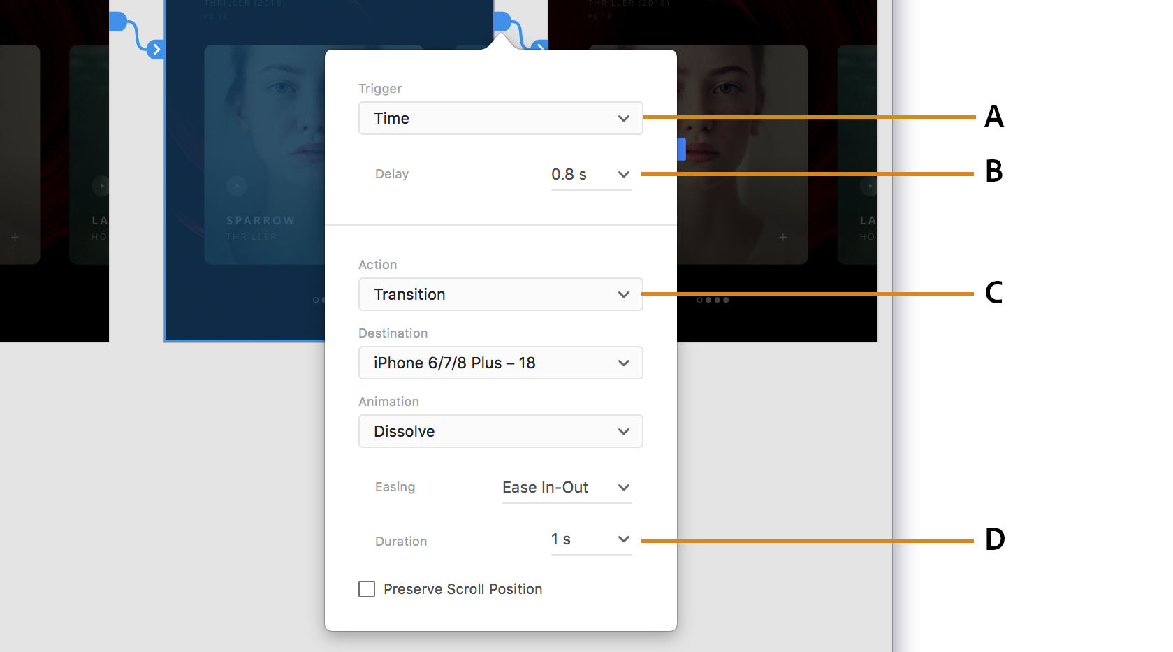 Set timed transitions