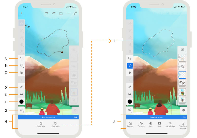Fresco op de iPhone - Andere gereedschappen en gereedschapsopties