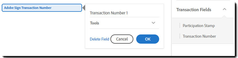 Transaction Number Properties