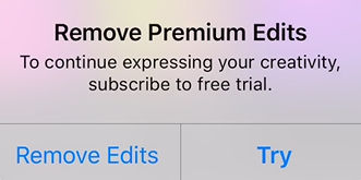 Start Photoshop Express Premium free trial 